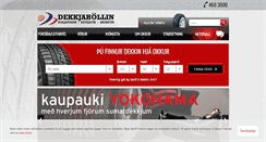 Desktop Screenshot of dekkjahollin.is